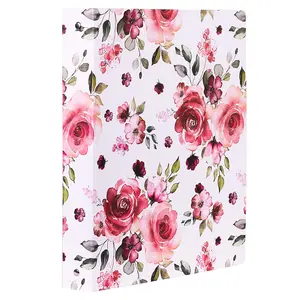 Three Ring Binder, Rose Floral