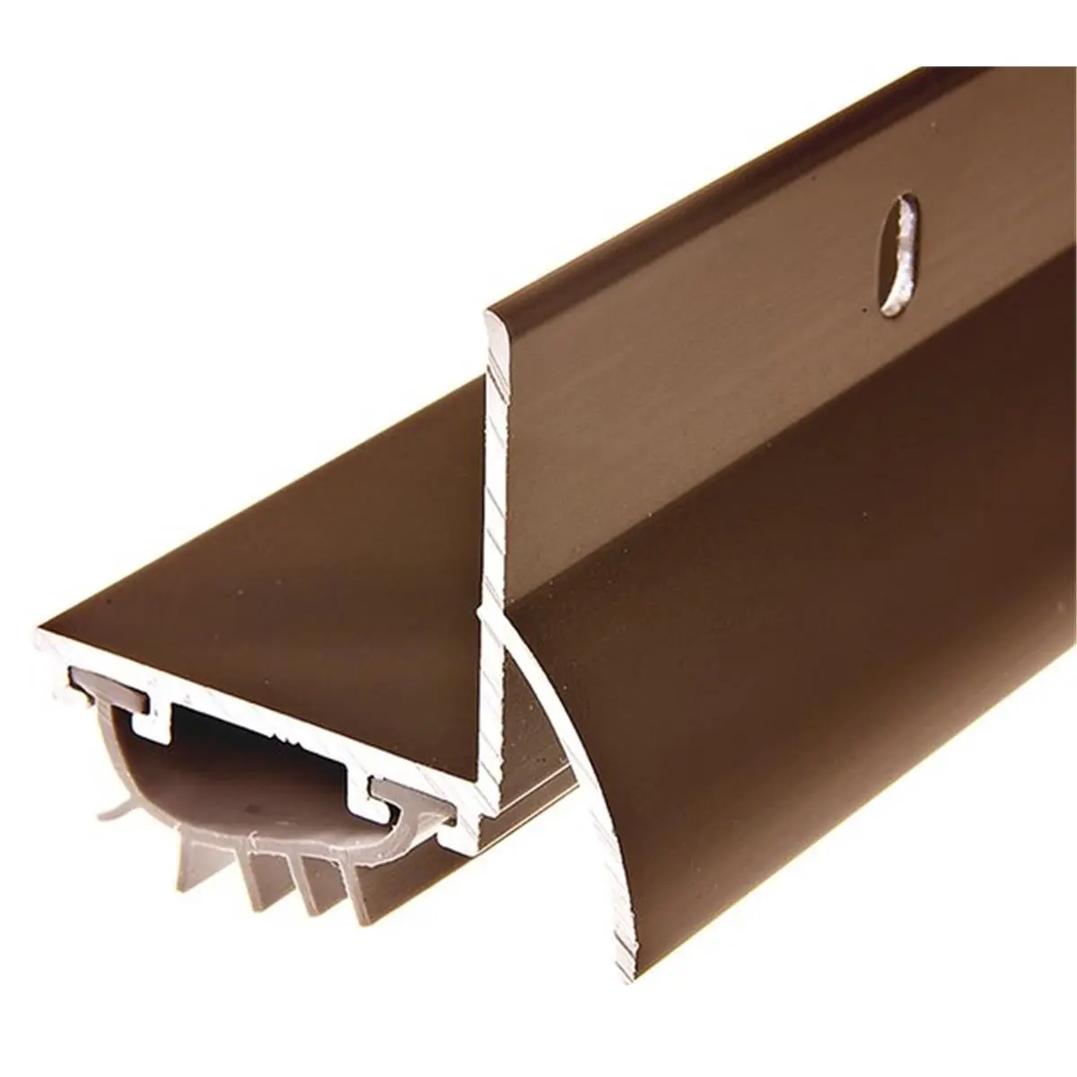 Thermwell Products U36BRH L-Shape Aluminium Drip Cap Door Bottom, 1.37 x 36 in, Brown, Weather Sealing for Thresholds, Rain Diversion Tool