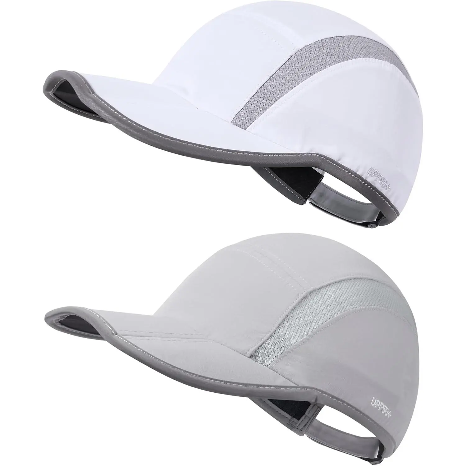2 Pack Reflective Foldable Sports Hat UPF 50+ Sun Protection Outdoor Run Hats for Men and Women