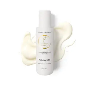*New*Dual Action Natural Face Wash & Toner | Cucumber + Kaolin Clay Hypoallergenic Aloe