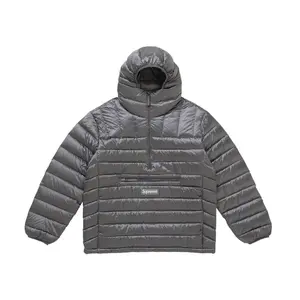 Supreme Men's Micro Down Half Zip Hooded Pullover (FW25) Silver, from StockX