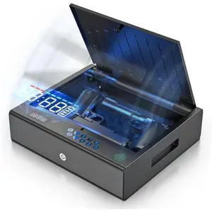 Safe,Biometric  Safe for ,Fingerprint <=0.1s Quick Access  Safe  Safe with LCD Display for Time /Full-digital Keypad,Safe for Nightstand, (Frosted Black)