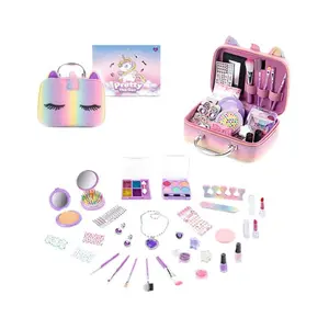 Girl Birthday Gift Makeup Toy, Best Gift for Daughter, Realistic Makeup Toy, Unicorn Toy, Fun and Educational Playset