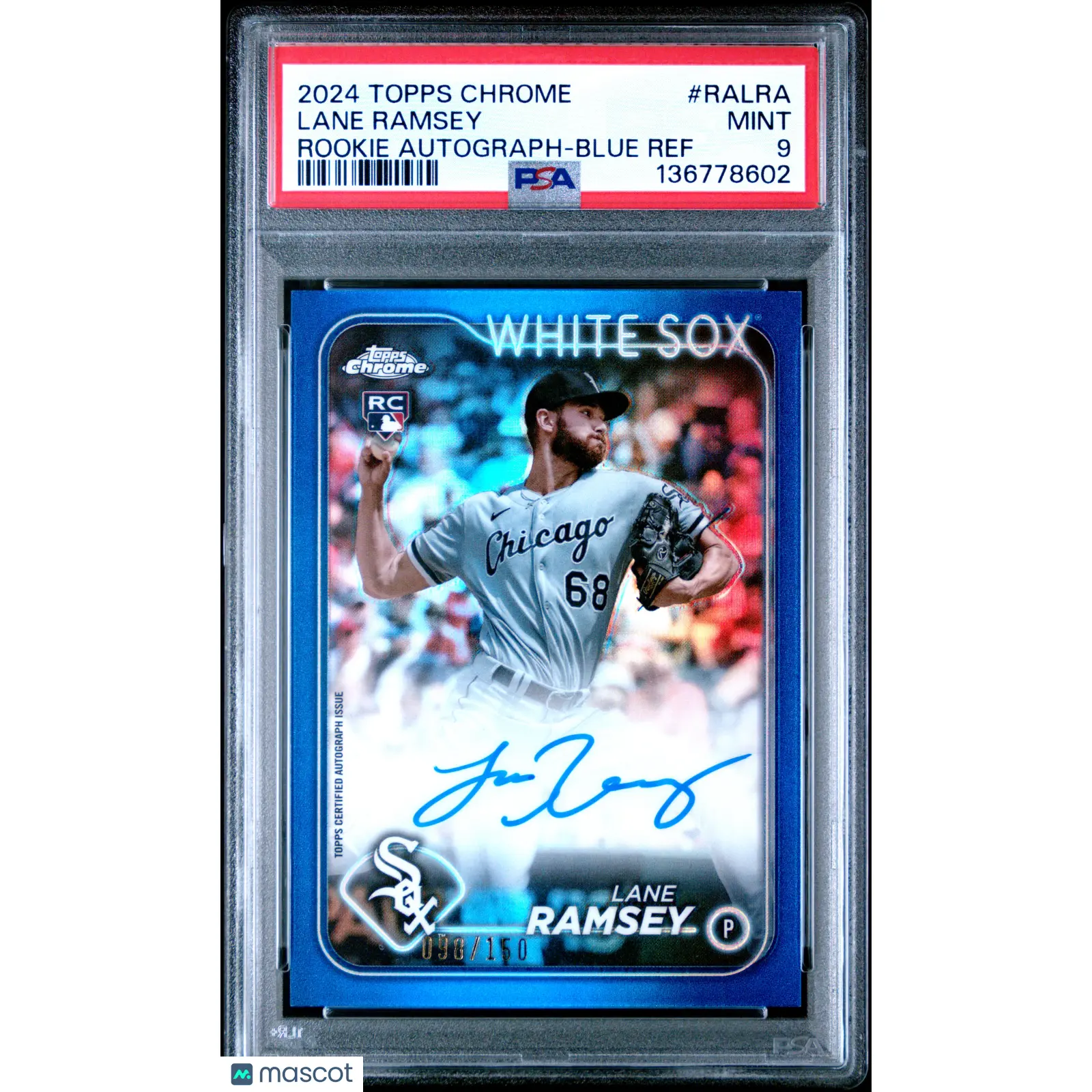 2024 Topps Chrome Rookie Autographs Lane Ramsey Blue Ref 098/150 #RALRA PSA 9