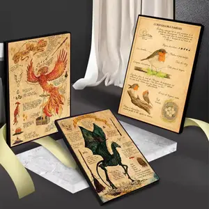 Bat Turtle Deer Wildlife Anatomy Laboratory Institute Painting Calligraphy Gift with prints Home bedroom living room decoration promotion and display suitable for bedroom bar parlor home decor gift fade-Resistant, Non-sticky, vibrant Wall print poster