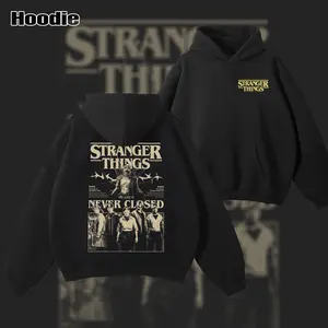 Stranger Things 5 Double Printed Oversize Lightweight Acid Washed Tee TV Show Graphic Top Cotton Gift T-Shirt For Comic Lover, Gift T-Shirt For Movie Lover sweater