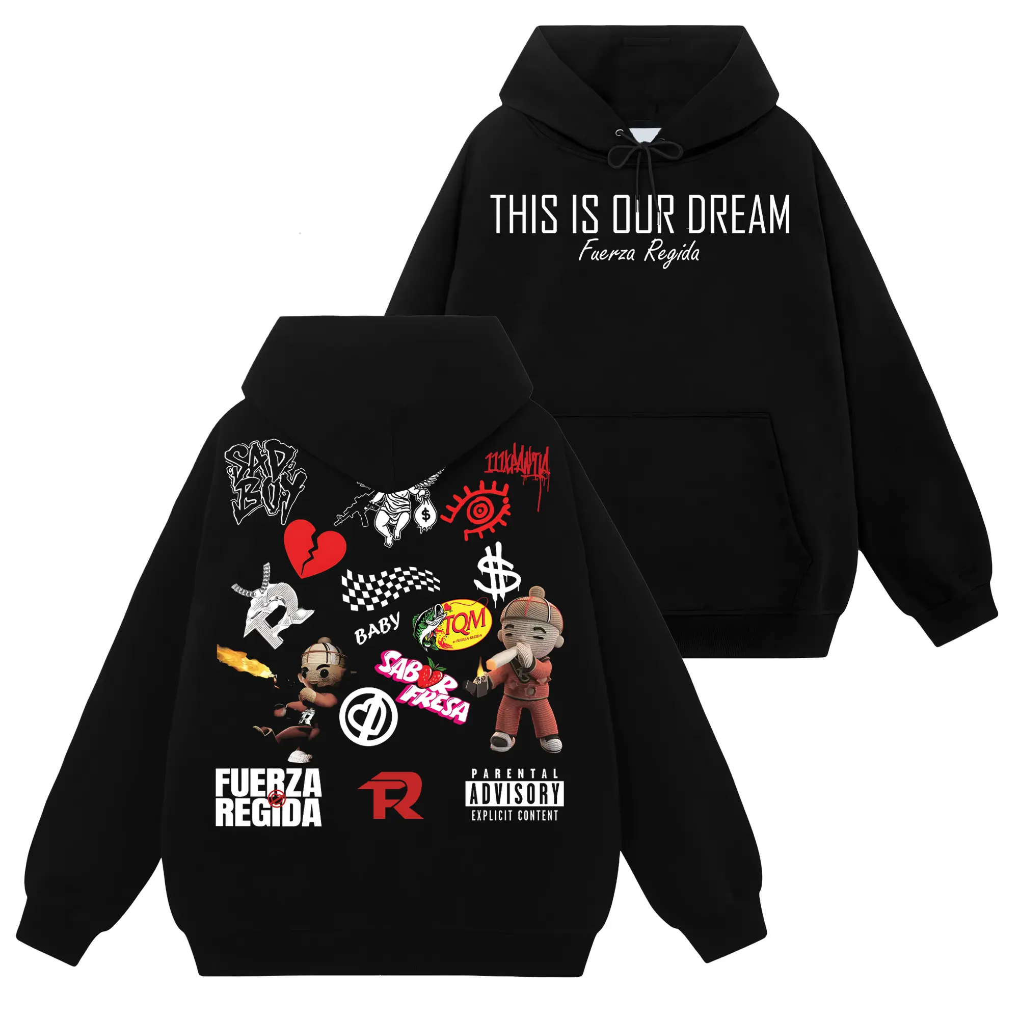 Vintage Fuerza Regida This Is Our Dream #201 Graphic T-Shirt Sweatshirt Hoodie, Tatino Streetwear Fashion, Regional Mexicano Shirt, Fuerza Regida Merch, Menswear Top Y2K Mexico, Pepper Comfort Colors