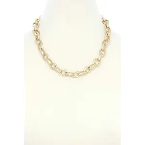Circle Link Metal Necklacecircle Link Metal Necklace