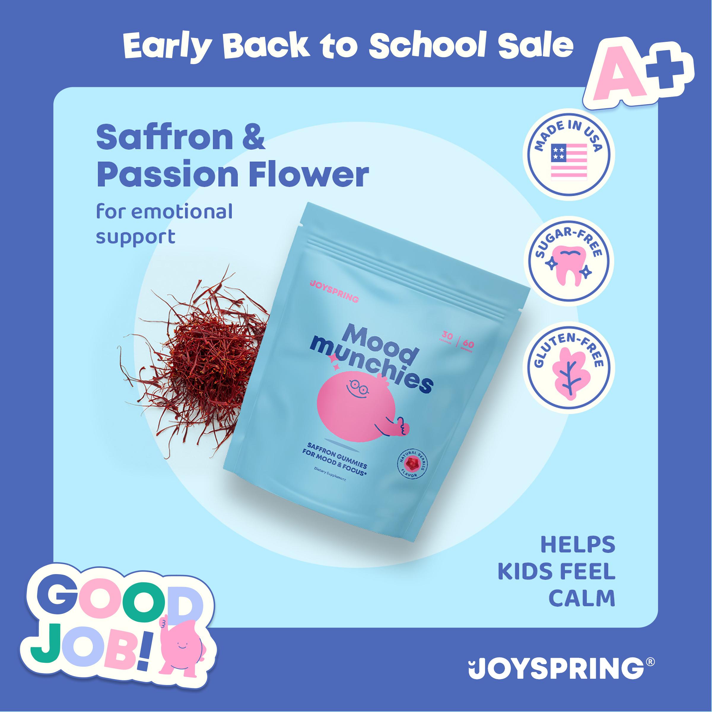JoySpring Saffron Mood Munchies Gummies – Plant-Based Saffron Formula for Daily Wellness Designed to Support Mood and Focus