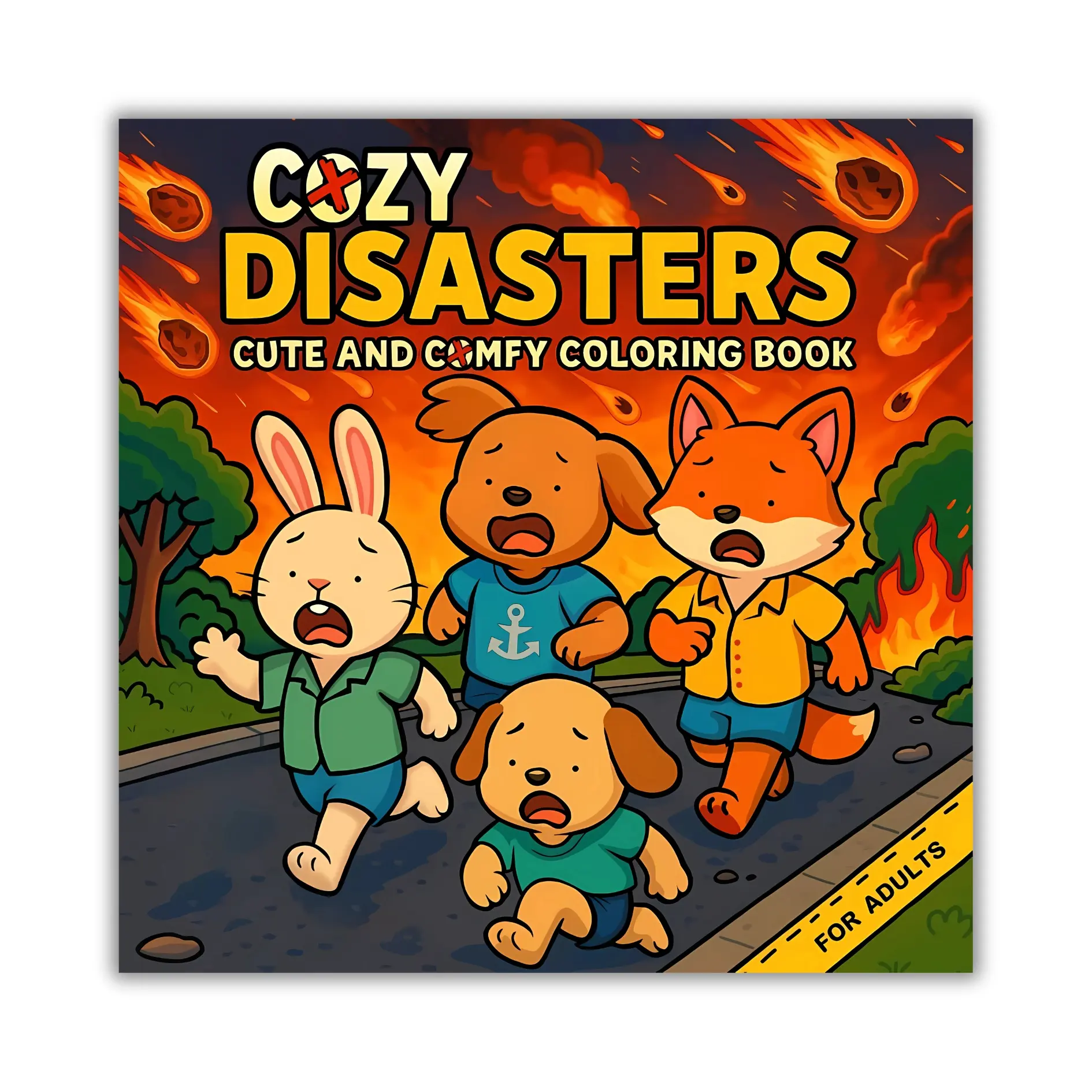 Cozy Disasters: Cute and Comfy Coloring Book for Adults | Adorable Yet Creepy Vibes | Crime and Horror | Simple and Easy Designs for Stress Relief and Relaxation