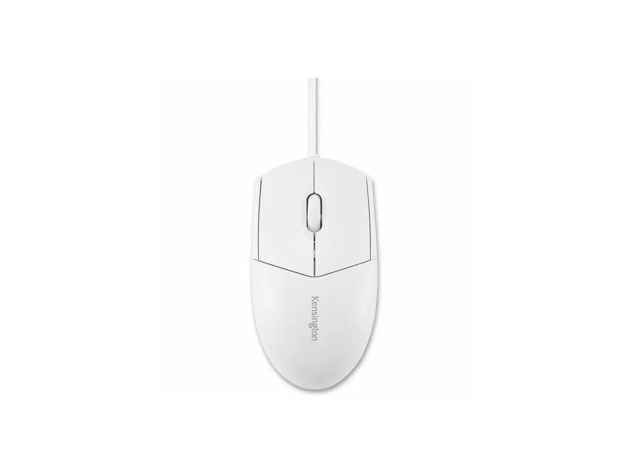 Kensington Pro Fit Wired Washable Mouse - White - Optical - Cable - White - USB Type A - 1600 dpi - Scroll Wheel - 3 Button(s) - Symmetrical