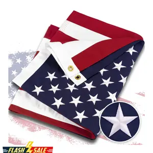 Annin Flagmakers Tough-Tex American Flag 2720 4x6 ft Made in USA Durable Polyester U S Flag with Tough-Tex Material and American Flag Design