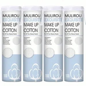 Soft Breathable Round Makeup Remover Pads - Dual-Texture Hypoallergenic & Enriched With Vitamin E, Fragrance-Free Gentle For Sensitive Light Beige, Daily Face Cleansing & Travel-Friendly