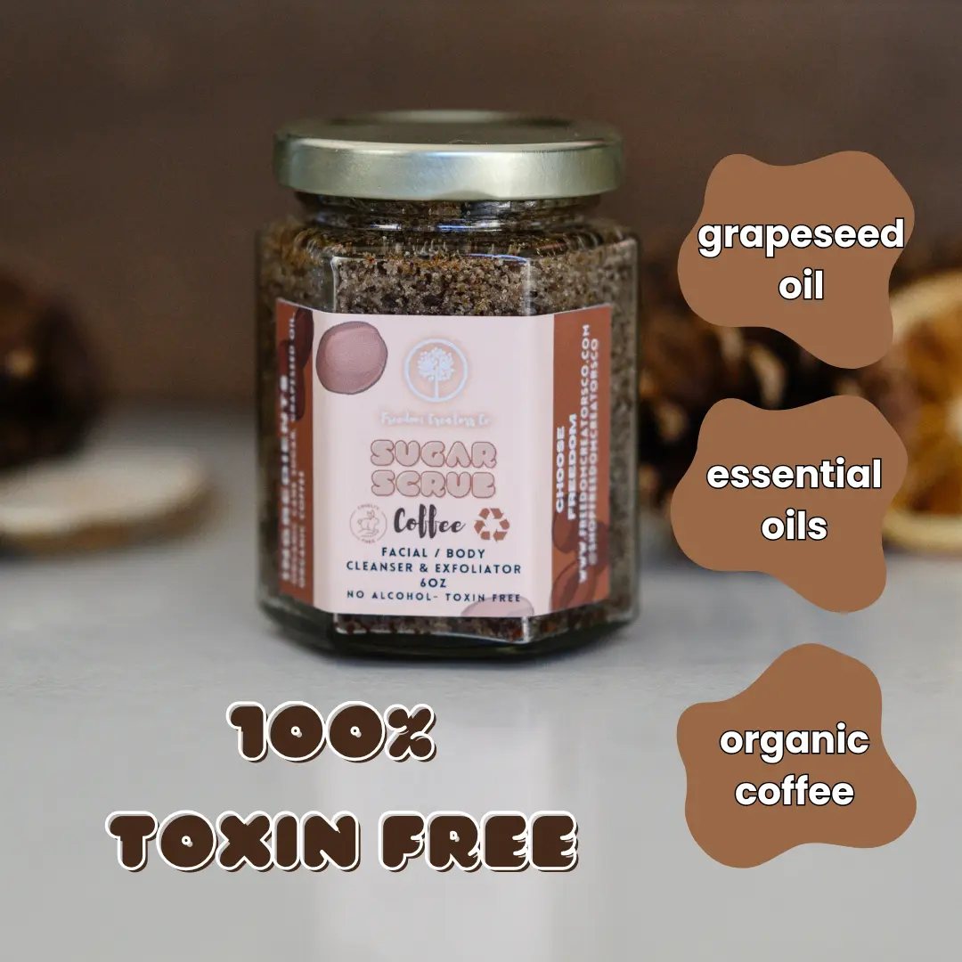 organic coffee sugar scrub| natural skincare| facial and body exfoliator| moisturizing for men an women| handmade spa gifts for her and him
