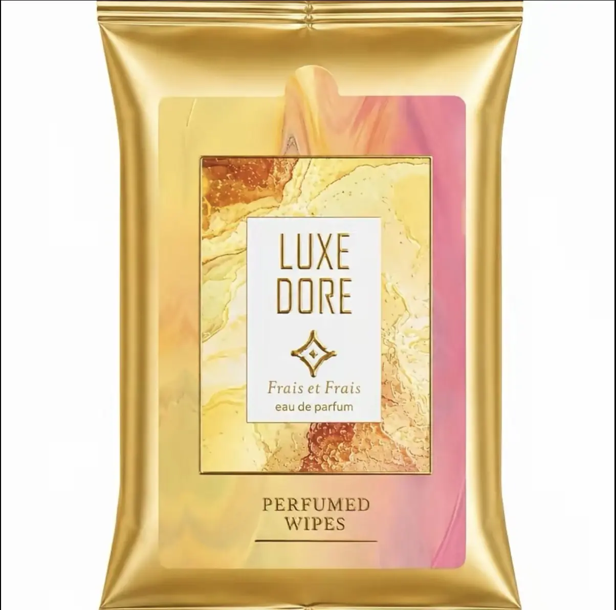 Frais et Frais  Perfumed Wipes - Luxu Dore. Scented Body Cleansing Wipes ( 10 count ) Made In UAE Pack