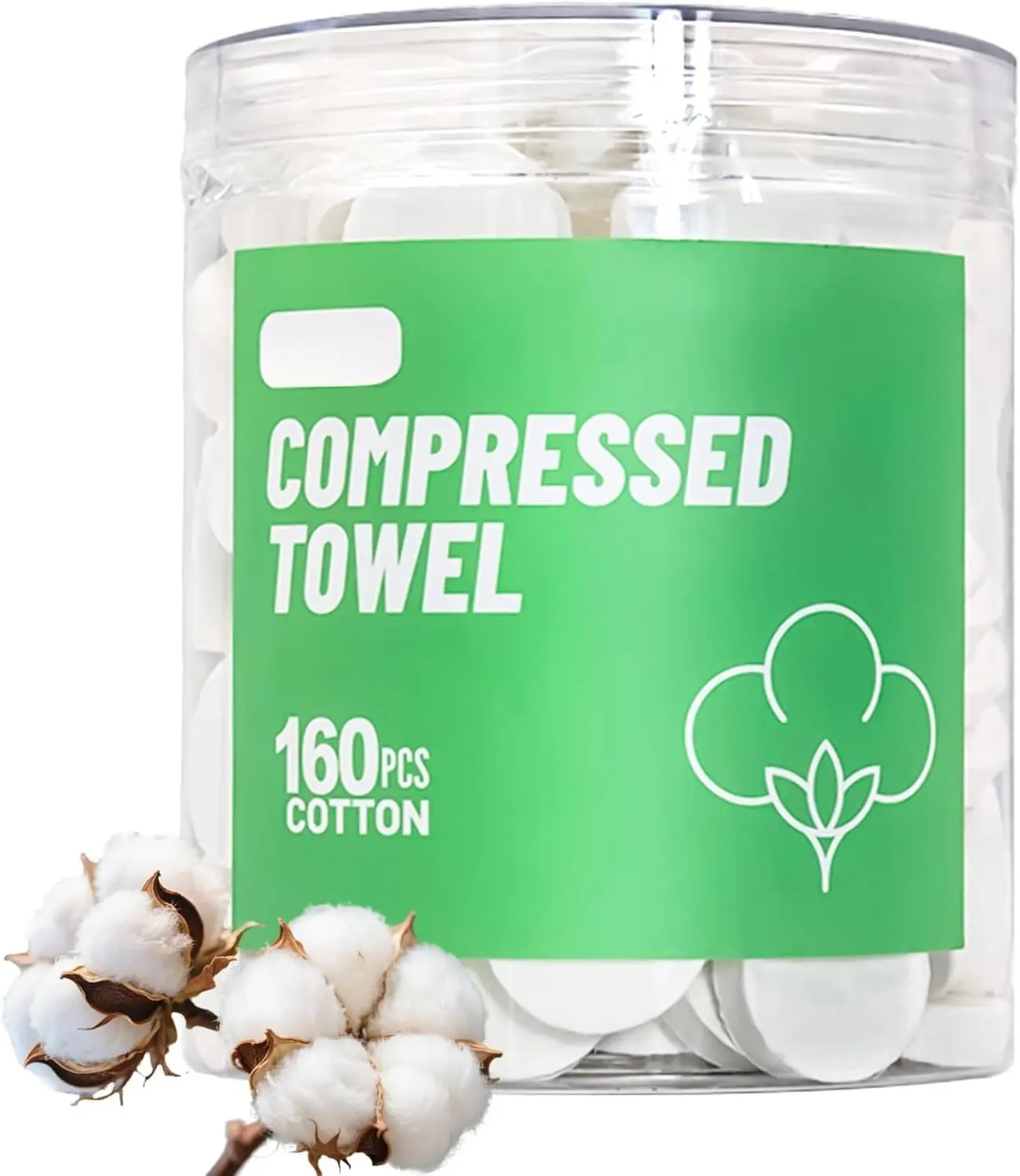 Compressed Towels, Camping, Disposable  Compressed Towels, Magic Towel, Compressed Towel for Travel, Camping,Hiking (8x9in) (White 160)