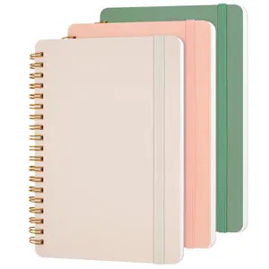3 PCS Small Spiral Notebook 5x7, Notebooks for Note Taking, Morandi Spiral Journal Notebook, Work Notebook Small Notebooks 5x7 with Strap, Cute Notebooks for Women 70 Sheets/Note Books