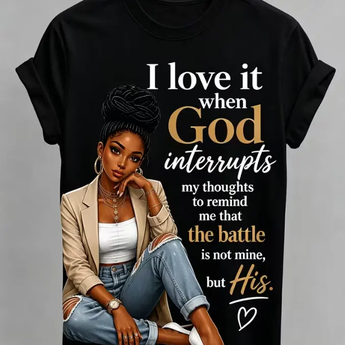 Women's Christian Cotton Short-Sleeve Round Neck Tshirt - Casual Turtle Top, Soft Faith Clothes Products with Psalm 46:5 Bible Verse, Exquisite Floral Camera Pattern Graphic Tee