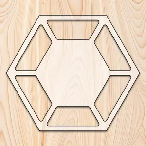 Hexagon 6 Recessed Pocket Tray Router Template