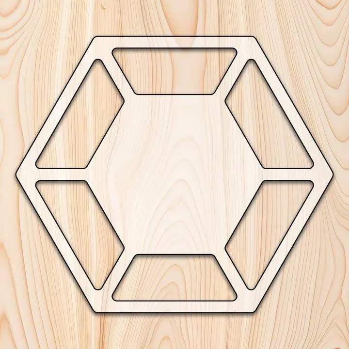 Hexagon 6 Recessed Pocket Tray Router Template Hexagon 6 Recessed Pocket Tray Router Template
