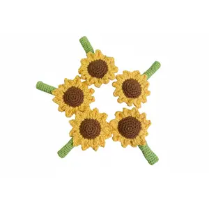 Hand-Woven Sunflower Pen Cover - Cheerful Desk Accessory Gift