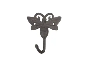 Handcrafted Model Ships k-0776A-cast-iron 5 in. Cast Iron Bee Decorative Metal Wall Hook