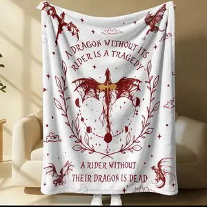 Fantasy Dragon Knight Print Blanket, Soft Comfortable Cover, Perfect for Home Office Travel, Warm Nap Blanket, Ideal Gift