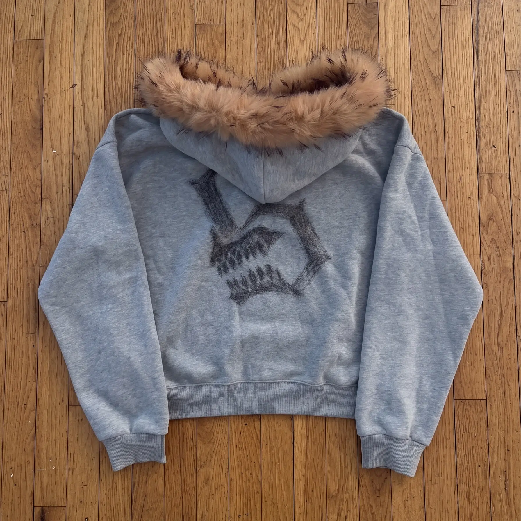 Grimmjow Cosplay Zip Up Hoodie Anime Bleach Feral Claw Fur Zip Up Unisex Hoodie Fashion Fans Apparel Winter Casual Oversized Sweatshirt