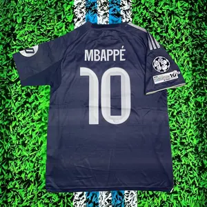25-26 season new away football jersey Mbappé No. 10 gray and black jersey