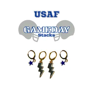 U.S. Air Force Academy Classic Gameday Earring Stack For Falcons Game Day