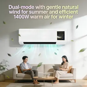 1400W Dual Mode Indoor Heating Device, Fast Heating & Natural Wind, Wall Mounted Heater for Bedroom, Office, Home, Living Room All Scenes