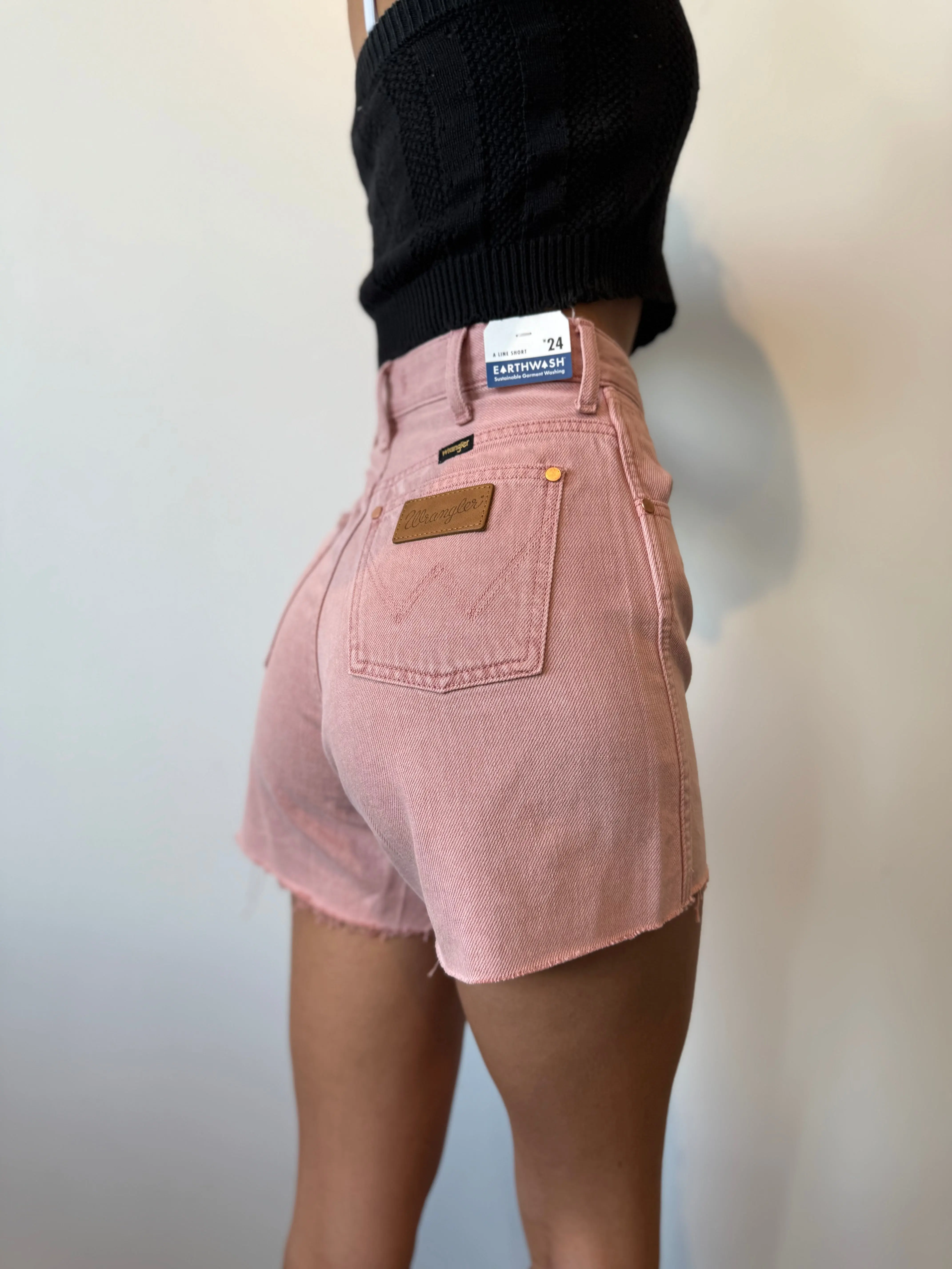 Wrangler Women's Cotton Denim Mom Shorts, Dahlia Rose Women's Bottoms