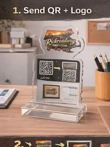 Custom QR Code Standee Sign | Scan to Pay, Menu, Website Display