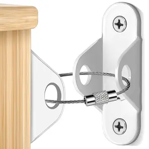 12 Pack Furniture Anchors for Baby Proofing & Pet Protection, Anti Tip Furniture Straps Wall Anchor Secures 400 lbs, Keep Baby Pet Safe from Falling Furniture, Earthquake Safety Straps