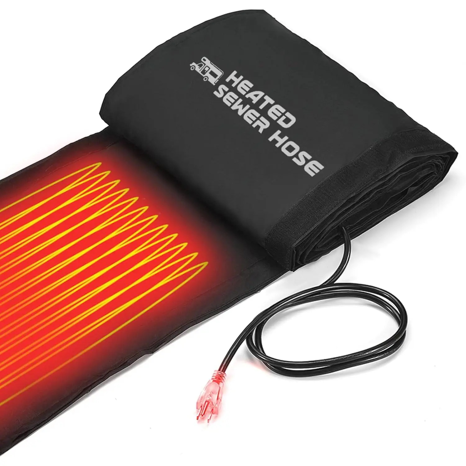 15FT Electrical Heated Sleeve of Rv Sewer Hose, Not Including Black Rv Sewer Hose, Heated Sleeve for Sewer Hose for Rv/Camper/Rv Accessories in Winter