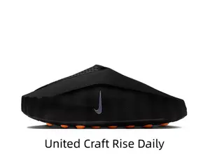 Trendy Black and Orange Mule Sneakers with Minimalist Silhouette for Casual and Streetwear Looks