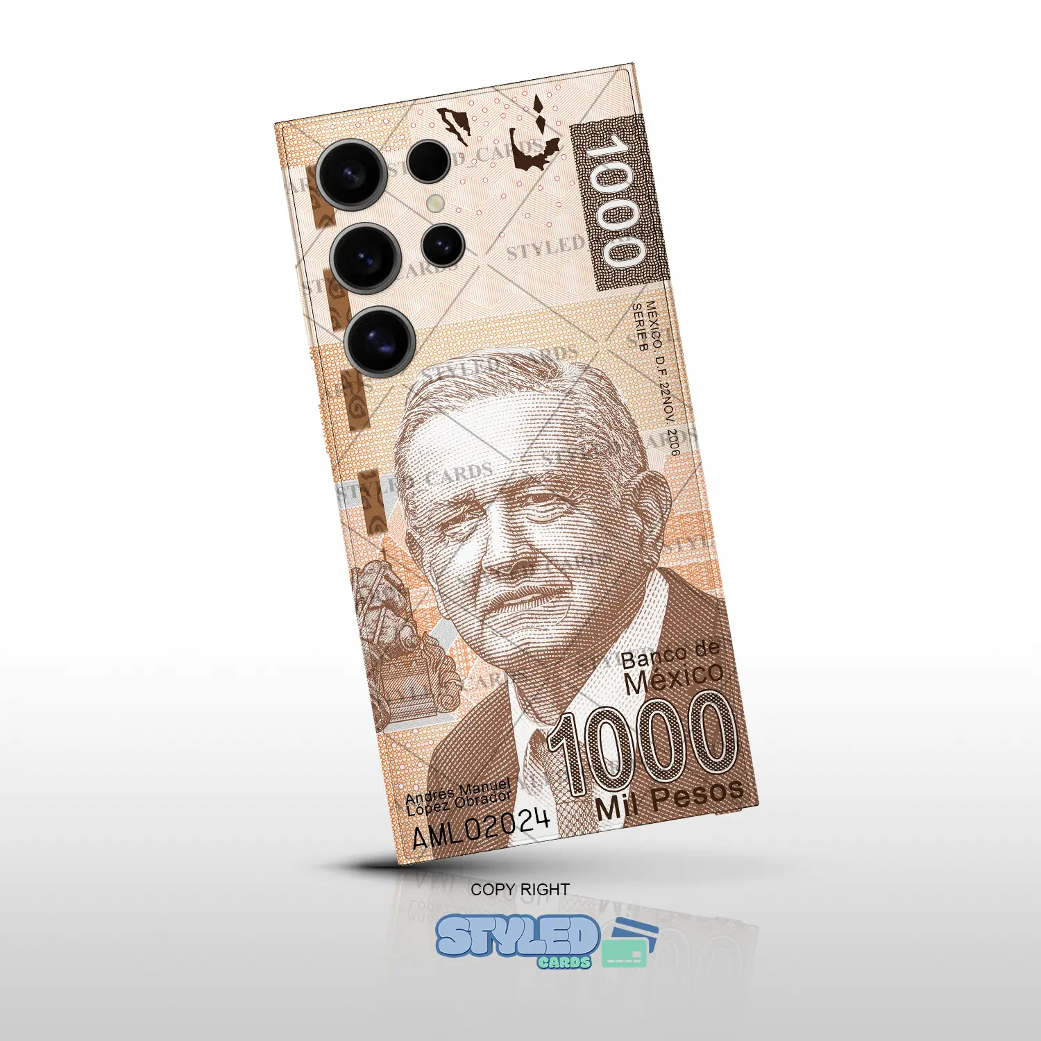 AMLO Phone Skin 1000 for iPhone 15, iPhone 16 & Samsung S23/S24 - Compatible with All Series of Devices Protector Cases