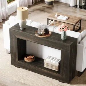 Tribesigns Farmhouse Console Table, 47 Inches Entryway Console Table with Storage, Industrial Hallway Accent Table for Living Room, Entrance