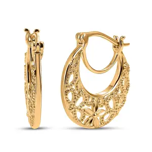 Hoop Earrings in 18K Yellow Gold Plated Bronze