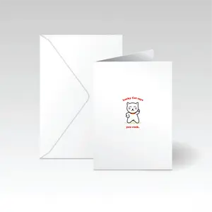 Lucky Cat Says You Rock Cat Greeting Card