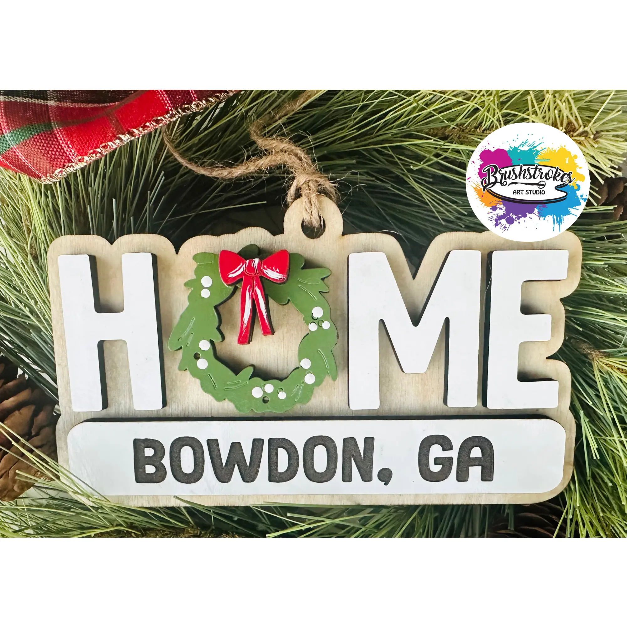 Hand-Made Personalized Christmas Wreath Ornament, Festive Home Supplies Decoration