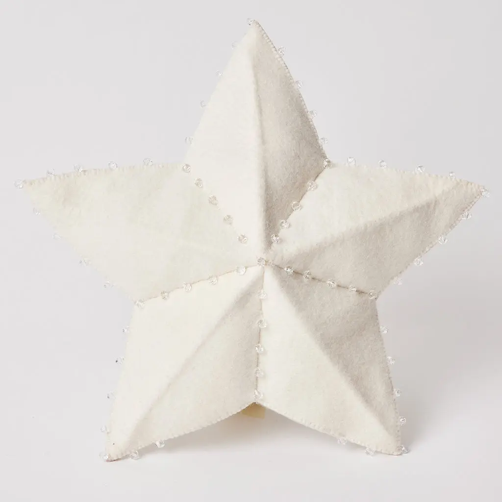 Large White Star Tree Topper