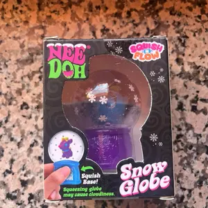 Needoh Snow Glob Squishy Toy, Stress-Relief Fidget Toy for Kids