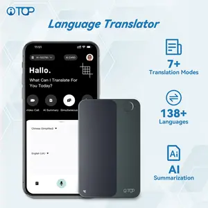 AITOP AI Language Translator Device A103| 138 Languages, Voice/Photo/Call/Offline Language Translator, Real-Time Translator for Travel,Business & Learning, Smart Meeting Notes,Magnetic Phone Clip,EliteLink Digital Card