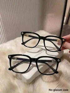 2PCS New Square Glasses, Unisex Stylish Light Luxury Elegant Artsy Business Frames, Square Frame Eyeglasses, Available in Multiple Colors, Perfect Gift for Him, Suitable for Daily Wear an Photography Glasses