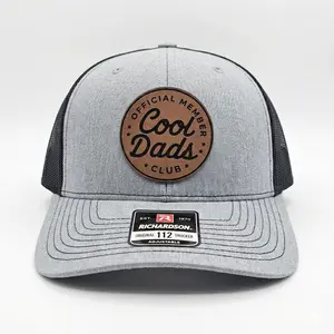 Cool Dads Club Hat – Leather Patch Trucker Hat, Funny Snapback Cap, Bold Dad Pride Hat, Viral TikTok Gift for Dad, Father’s Day Gift Idea, Everyday Casual Cap