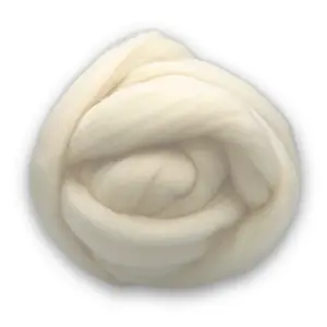 Corriedale Wool Roving Top | 28 Microns, Natural Undyed, Clean and Combed Wool