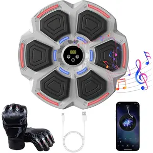 Music Boxing Machine for Kids: Interactive LED Punching Bag with Safe Gloves, Home Fitness Equipment for Agility Training& Rhythm Games
