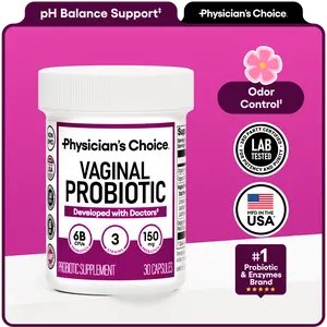 Physician's Choice Vaginal Probiotic - Odor Control, pH Balance & Daily Feminine Health Support with Cranberry and Prebiotics for Women