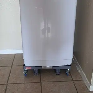VEVOR Mini Fridge Stand, 400 lbs Load, 4 Strong Feet, 4 Locking Swivel Wheels, Washer and Dryer Pedestal, Multi-Functional Adjustable Base for Washing Machine, and Refrigerator, Universal Mobile Base